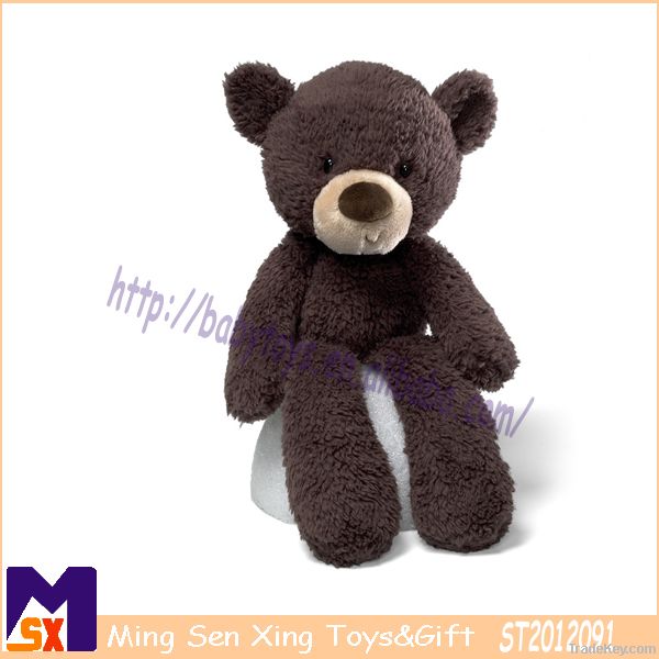 brown teddy bear plush toys soft stuffed bear toys wearing T-shirt