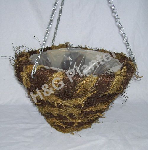 Extra deep round hanging basket
