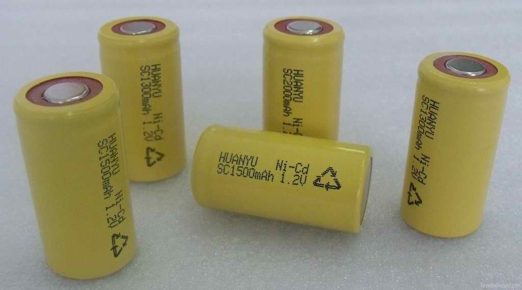 Ni-Cd SC1500mah rechargeable battery