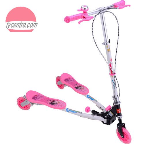 Four wheel kids scooters with flashing wheels and accessories