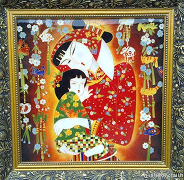 Chinese artworks cloisonne craft painting house decoration picture