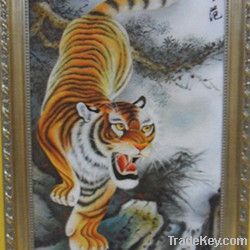 Chinese artifact cloisonne handicraft painting for decorative picture
