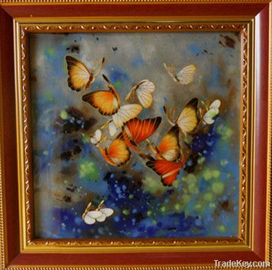 China handicraft works cloisonne craft painting for room decorating