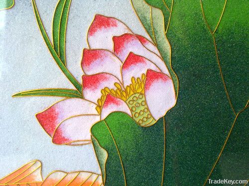 Chinese modern painting cloisonne craft painting decorating painting