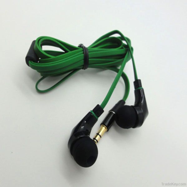 Cool flat wire earphone and headpone from factory