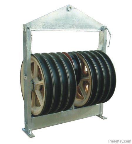 Overhead Power Line Transmission Conductor Stringing Block