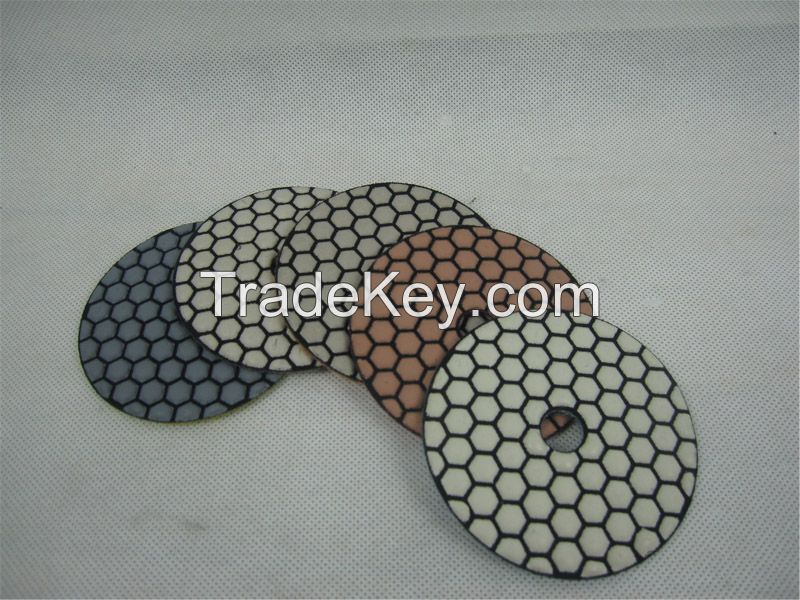 4inch/100mm diamond dry polishing pad for stone granite marble