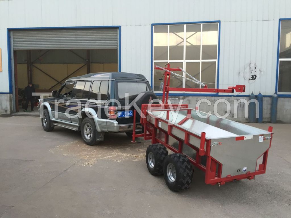 Tt1000 Galvanized Atv Timber Trailer For Wood And Log