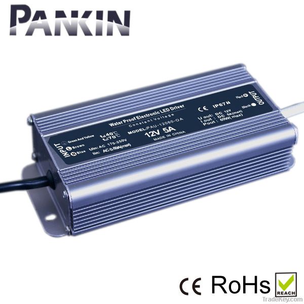 Ip67 waterproof constant voltage 12V 60W led power supply