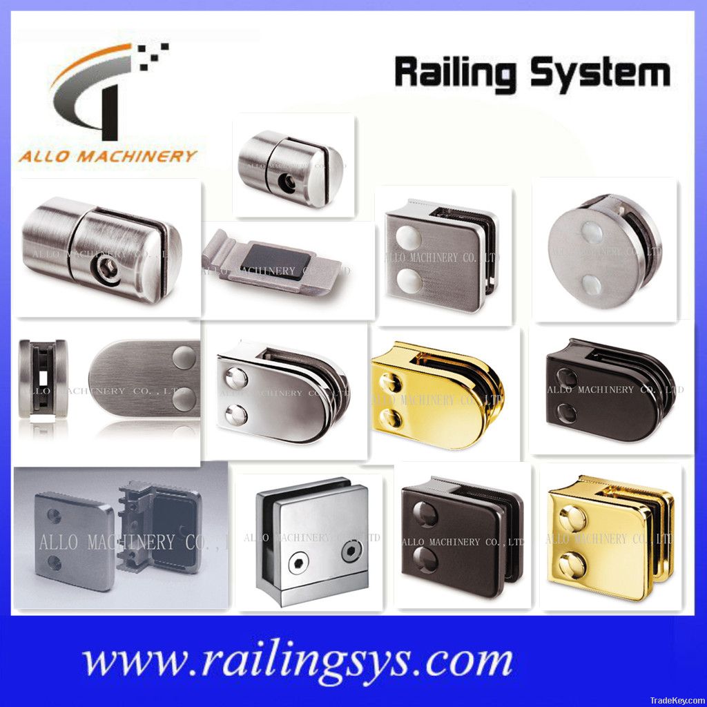 stainless steel handrail glass clamp