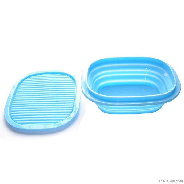 Eco-friendly Colorful Silicone Foldable Lunch Box