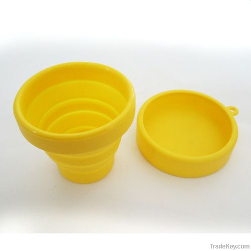 100% Food Grade Colorful Silicone Folded Cup