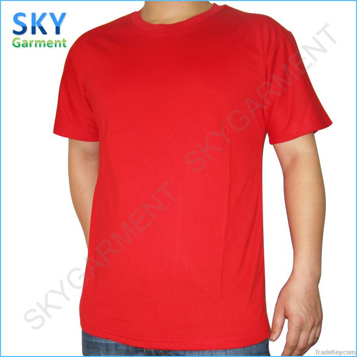 210GSM O-Neck Short Sleeve AB Cotton Promotional T Shirt