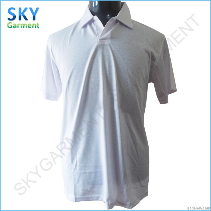 200GSM AB Cotton Turndown Collar without Buttons T Shirts in Stock