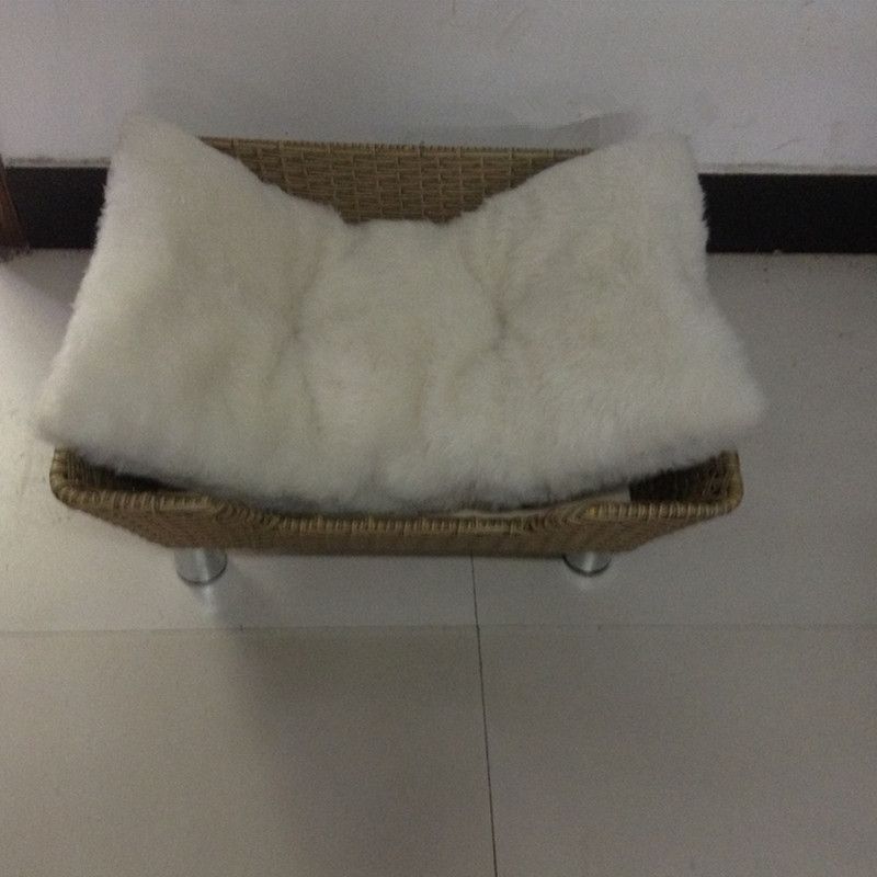 rattan cat bed with plush cushion set, 100%export quality, custom order welcome