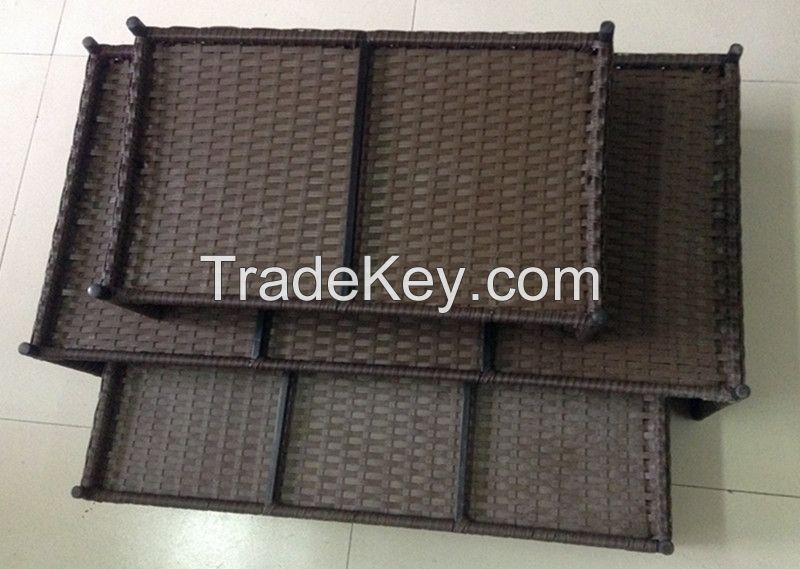 rattan pet bed with plush cushion set, 100%export quality, custom order welcome