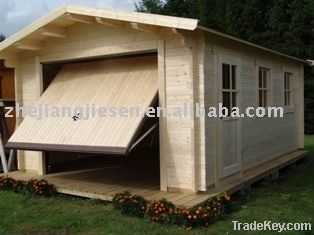 wooden garage shelter