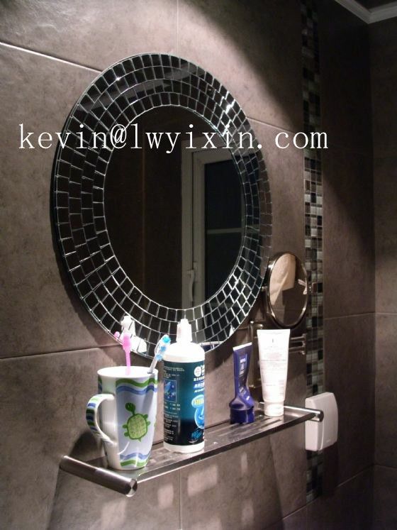 2013 New Design Round shaped Beveled Mosaic Glass Large Wall Mirror