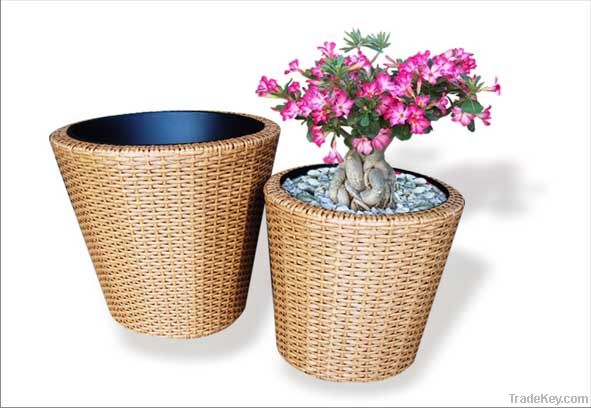 pvc rattan pots