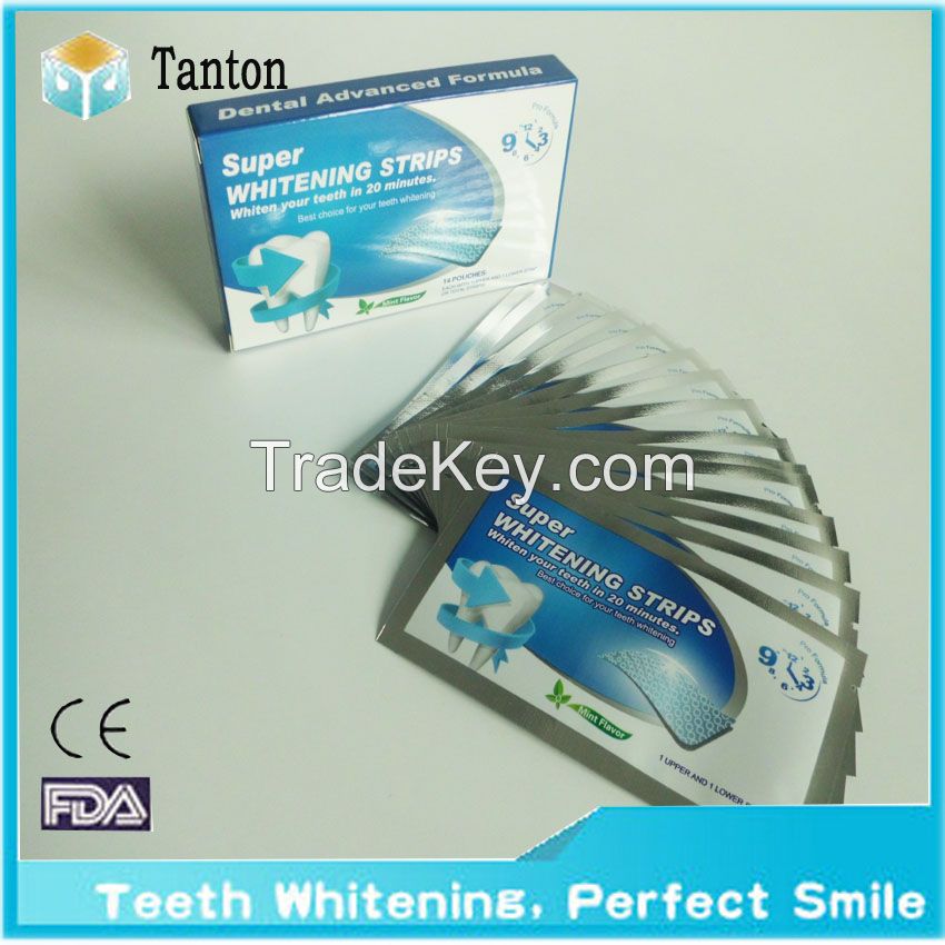 Super white  teeth whitening strips for home use