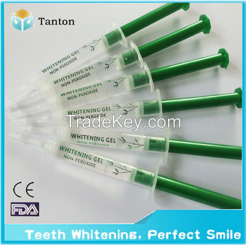 Non peroxide 3ml teeth whitening  gel