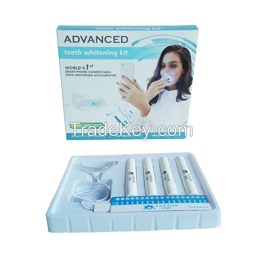 2016 Best 16led Home Teeth Whitening Kit box package 4x high effect teeth whitening gel brush pen