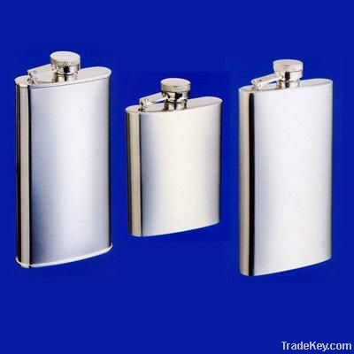 stainless steel leather hip flask