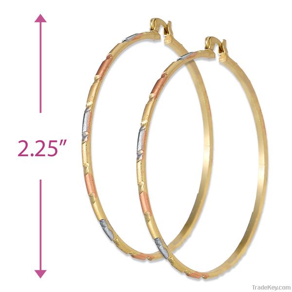 2mm Bangle hoop earrings