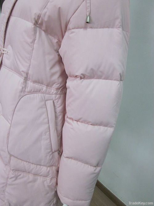 100%polyester fashionable long woman down jacket