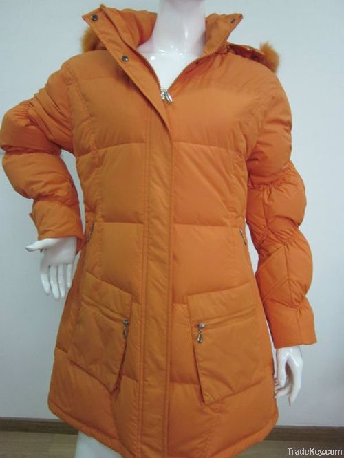 latest fashionable woman long down jacket