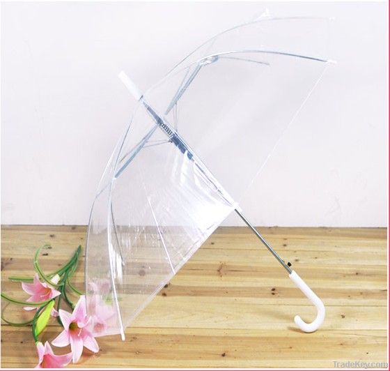 Fashion !!21"straight student PE transparent umbrella