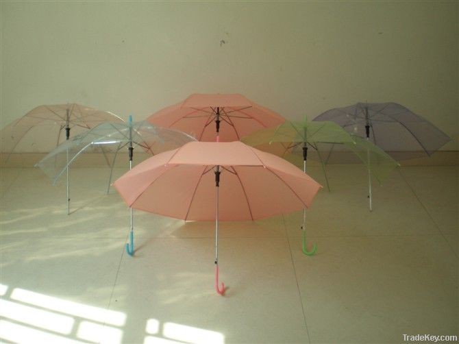 Fashion !!21"straight student POE transparent umbrella