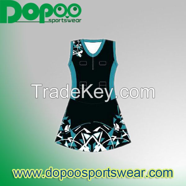 Custom Dye Sublimated Netball Jersey Popular Skirt