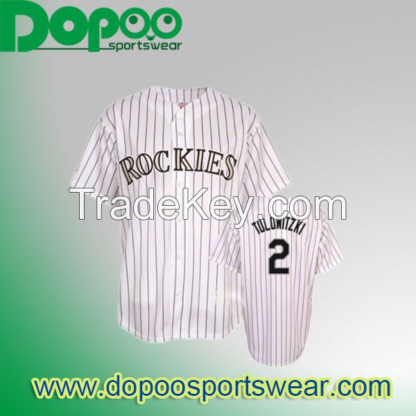 Striped colorful printing baseball wear made in China