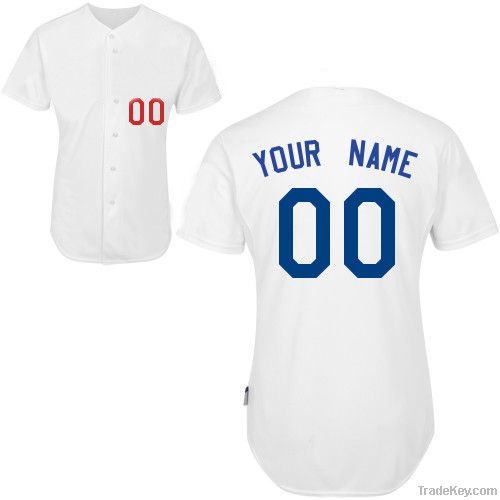 Dodgers White Home Any Name Any # Custom Jersey Baseball Uniforms