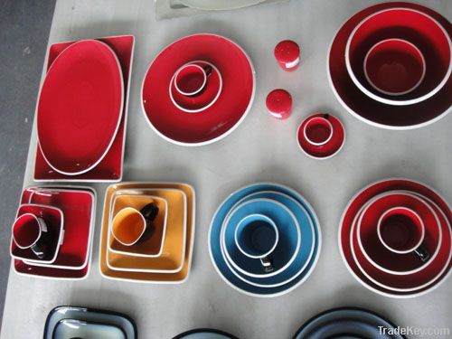 color porcelain dinnerware