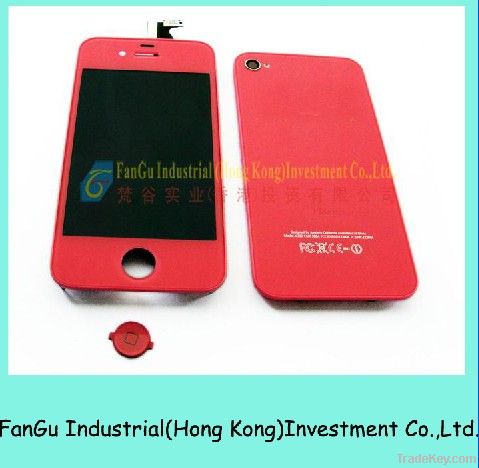 For iphone4 LCD touch screen digitize glass assembly with back cover