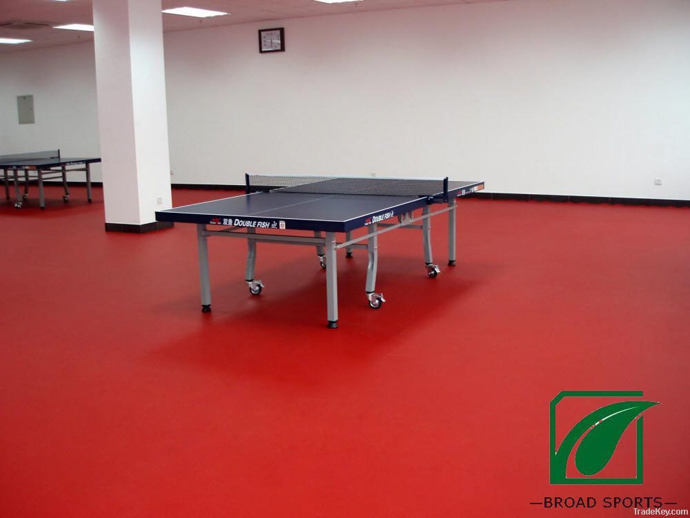 Super Durable Table Tennis Court Sport Flooring With 4.5mm Thickness