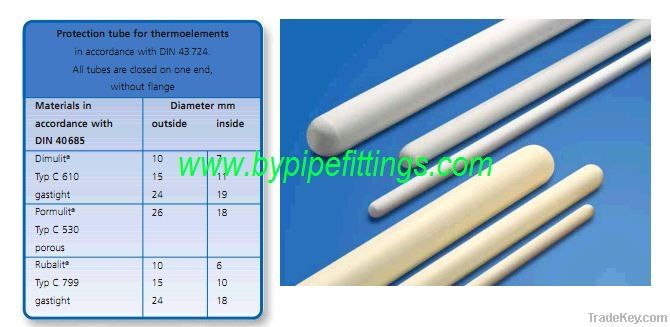 High temperature resistant 99.7% Al2O3 Alumina Ceramic Tube