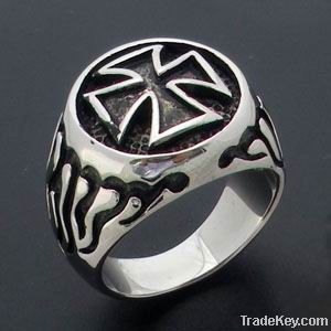 hot sell cross men's ring, available from stock