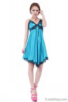 women sexy satin nightdress