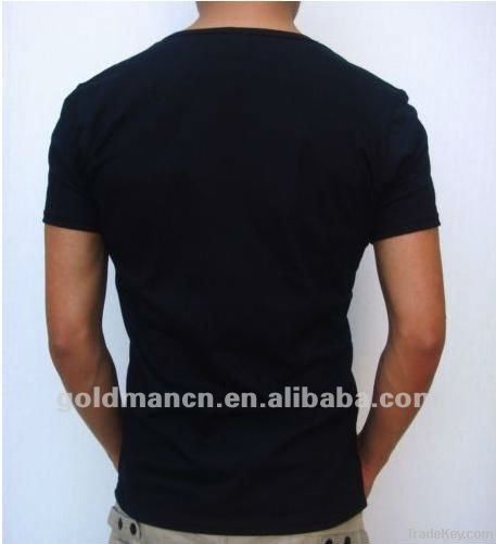 Men's Plain V-neck t shirt, custom design print