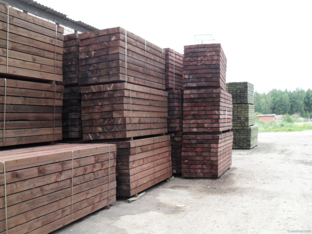 pressure treated softwood railway sleepers