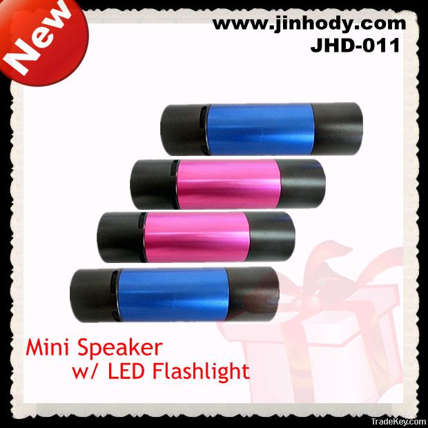 Hot Selling! Portable Bicycle Mini Speaker w/ Flashlight