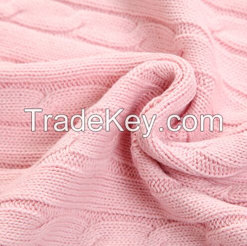 cable knit knitted knitting baby cashmere wool printing blanket