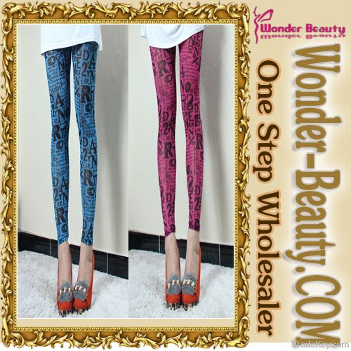 Fashion seamless printed women leggings