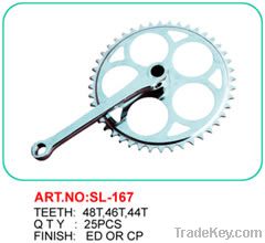 bicycle chain wheel and crank