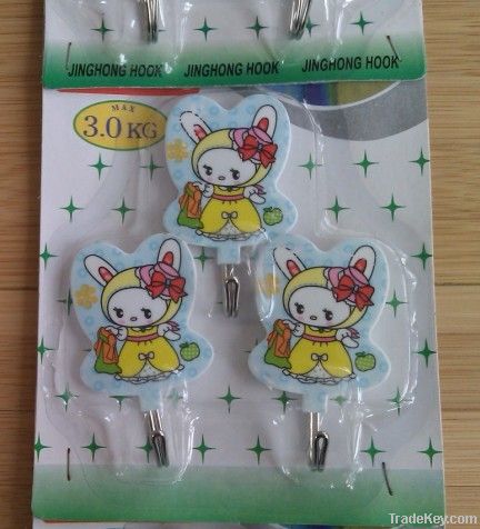 cartoon plastic adhesive hooks