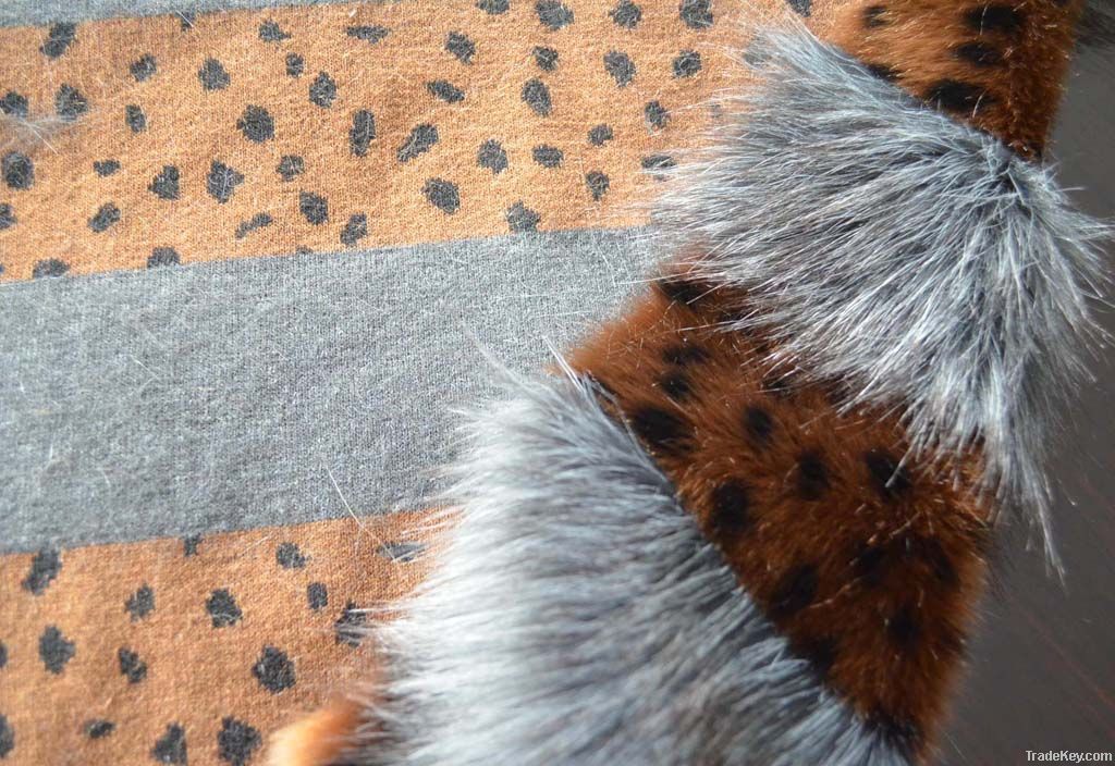 jacquard high pile faux fur