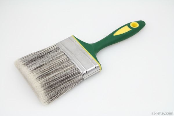 rubber plastic handle tapered synthetic fiber brush